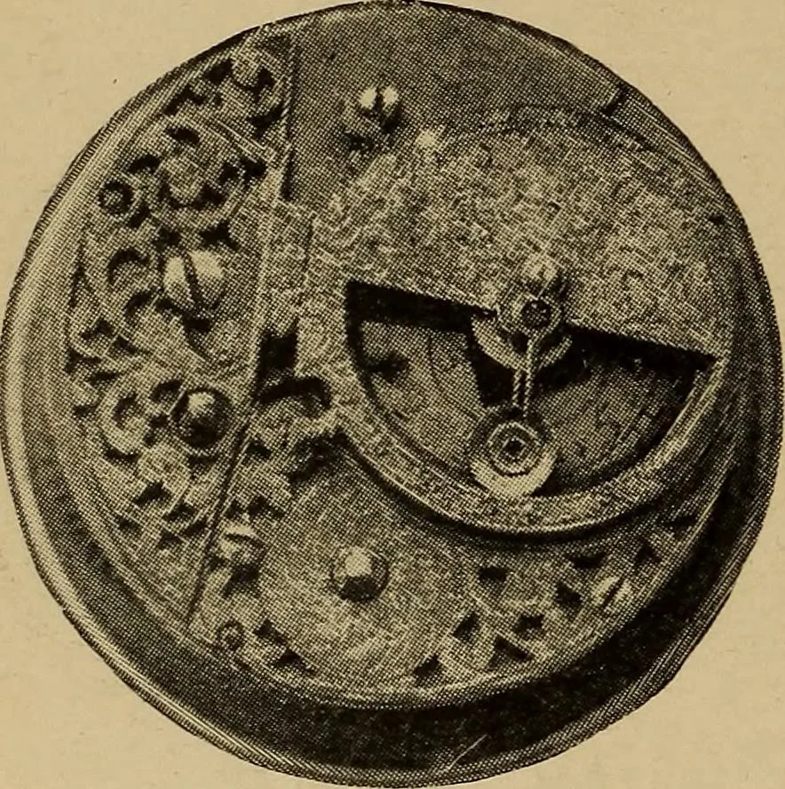 An illustration from Old clocks and watches & their makers : being an historical and descriptive account of the different styles of clocks and watches of the past, in England and abroad, to which is added a list of nearly twelve thousand makers, 1922, leaf 621