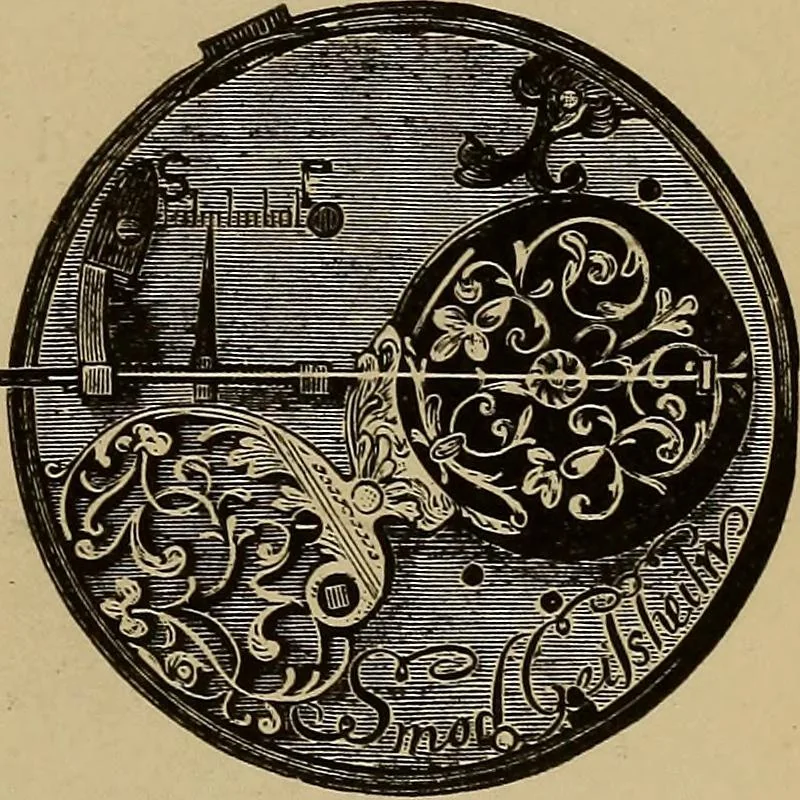 An illustration from Old clocks and watches & their makers : being an historical and descriptive account of the different styles of clocks and watches of the past, in England and abroad, to which is added a list of nearly twelve thousand makers, 1922, leaf 622