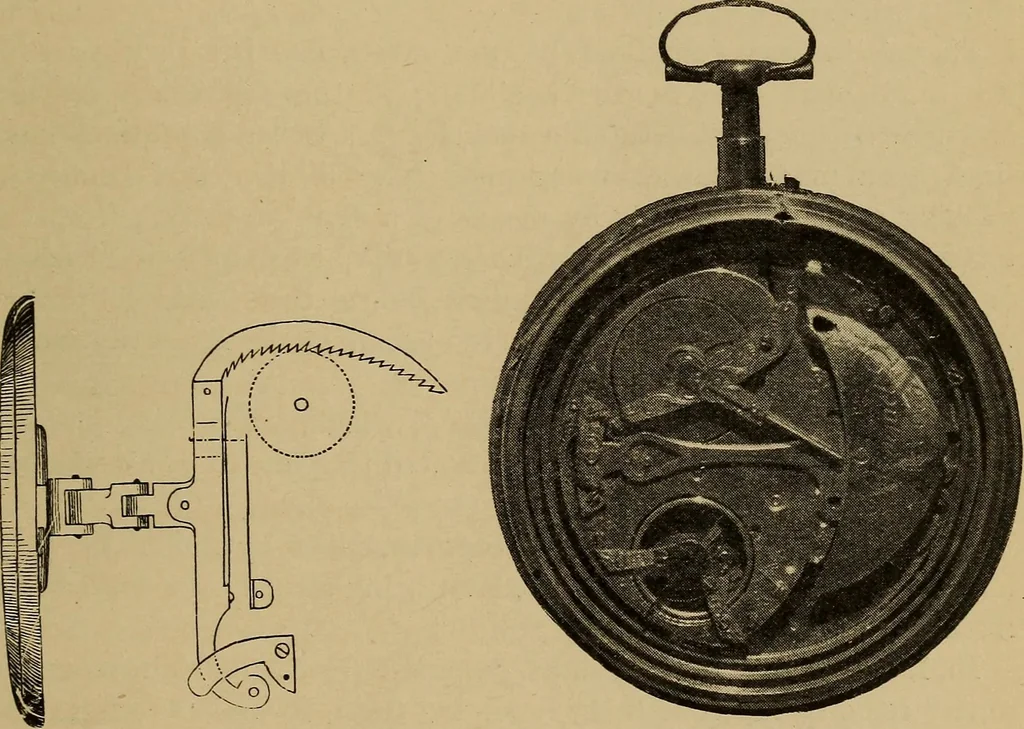 An illustration from Old clocks and watches & their makers : being an historical and descriptive account of the different styles of clocks and watches of the past, in England and abroad, to which is added a list of nearly twelve thousand makers, 1922, leaf 634