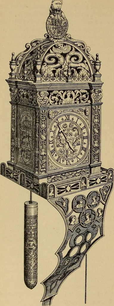 An illustration from Old clocks and watches & their makers : being an historical and descriptive account of the different styles of clocks and watches of the past, in England and abroad, to which is added a list of nearly twelve thousand makers, 1922, leaf 67