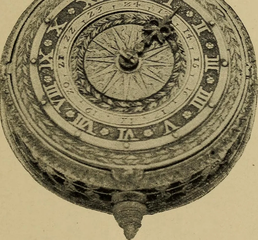 An illustration from Old clocks and watches & their makers : being an historical and descriptive account of the different styles of clocks and watches of the past, in England and abroad, to which is added a list of nearly twelve thousand makers, 1922, leaf 88