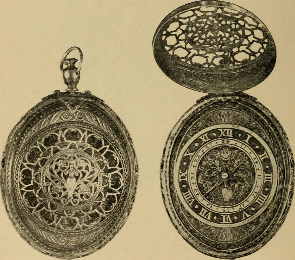 An illustration from Old clocks and watches & their makers : being an historical and descriptive account of the different styles of clocks and watches of the past, in England and abroad, to which is added a list of nearly twelve thousand makers, 1922, leaf 89