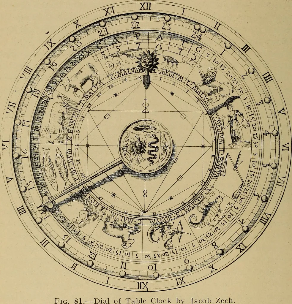 An illustration from Old clocks and watches & their makers : being an historical and descriptive account of the different styles of clocks and watches of the past, in England and abroad, to which is added a list of nearly twelve thousand makers, 1922, leaf 99