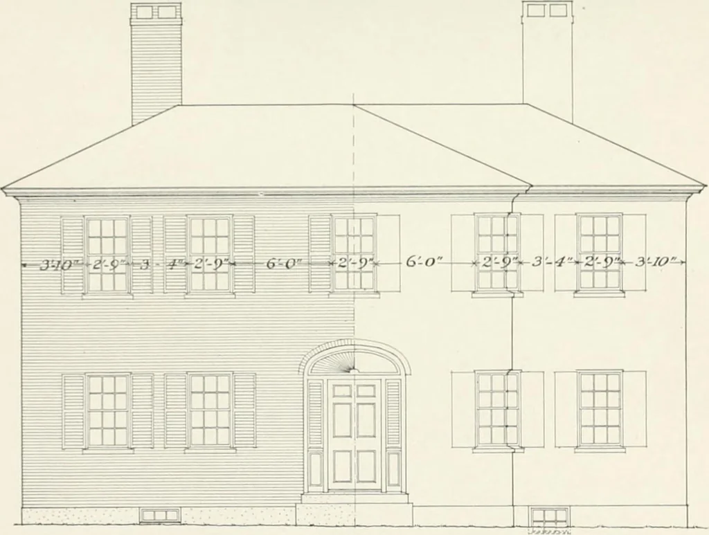 An illustration from Old colonial brick houses of New England, 1917, leaf 44