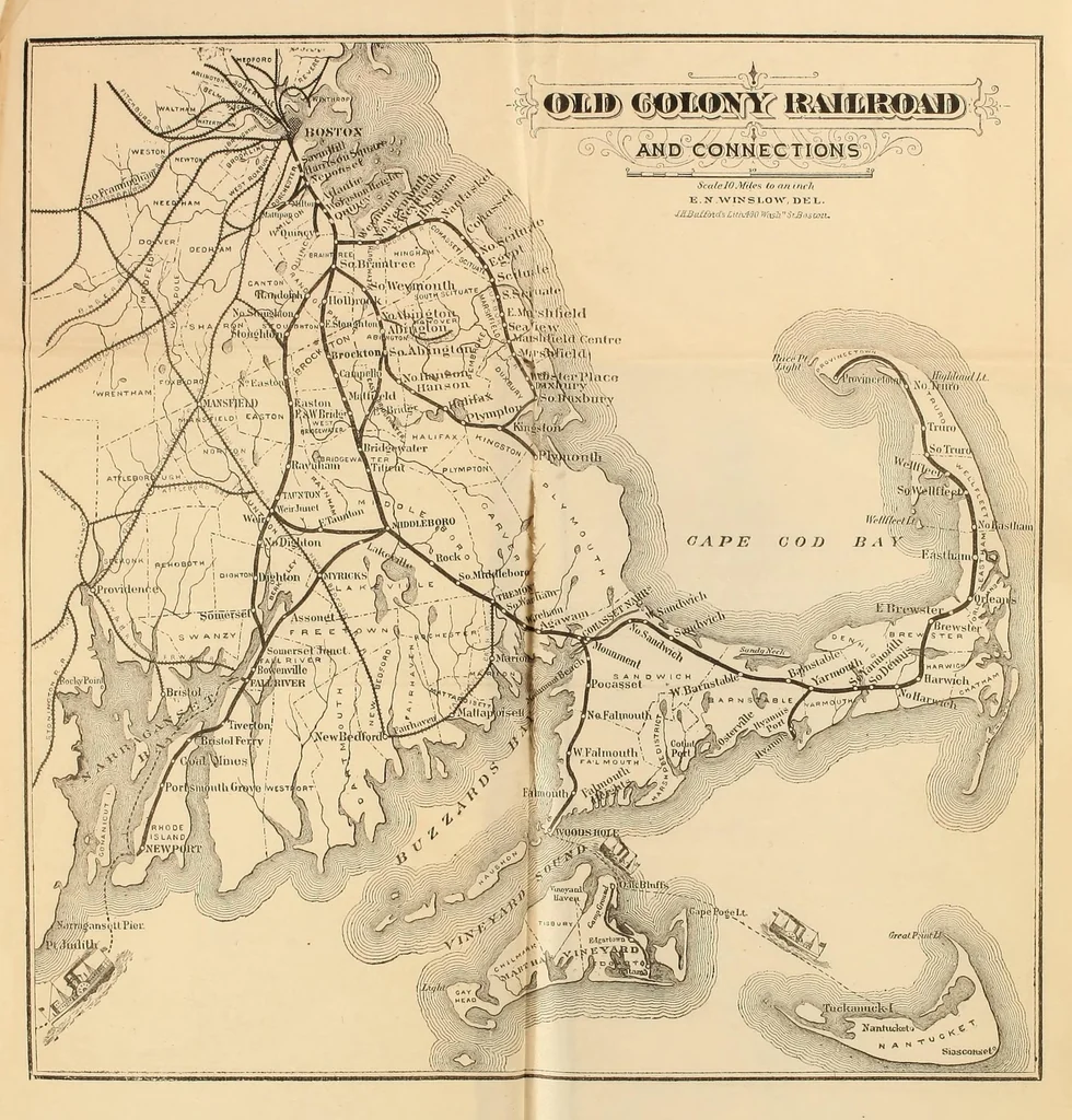 An illustration from The Old Colony railroad: its connections, popular resorts, and fashionable watering-places, 1875, leaf 5