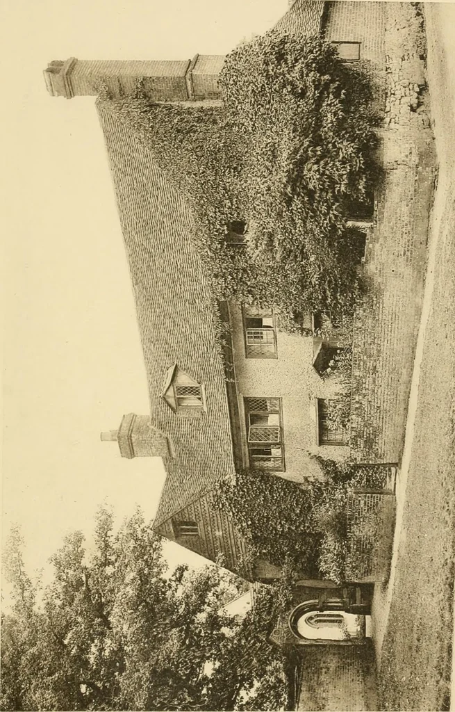 An illustration from Old cottages & farm-houses in Surrey / illustrated on one hundred collotype plates from photographs specially taken by W. Galsworthy Davie, with an introduction and numerous sketches by W. Curtis Green, 1908, leaf 100