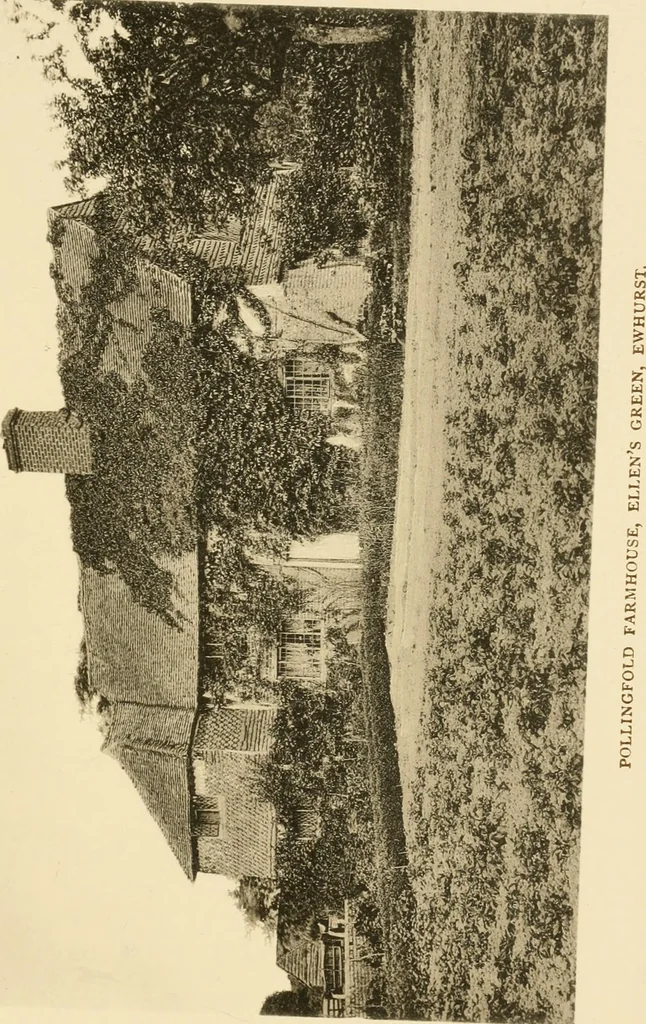 An illustration from Old cottages & farm-houses in Surrey / illustrated on one hundred collotype plates from photographs specially taken by W. Galsworthy Davie, with an introduction and numerous sketches by W. Curtis Green, 1908, leaf 142