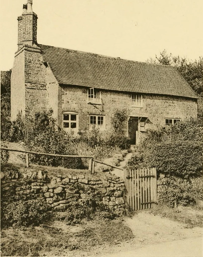 An illustration from Old cottages & farm-houses in Surrey / illustrated on one hundred collotype plates from photographs specially taken by W. Galsworthy Davie, with an introduction and numerous sketches by W. Curtis Green, 1908, leaf 152
