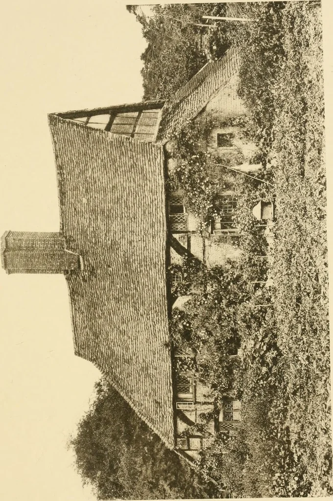 An illustration from Old cottages & farm-houses in Surrey / illustrated on one hundred collotype plates from photographs specially taken by W. Galsworthy Davie, with an introduction and numerous sketches by W. Curtis Green, 1908, leaf 162