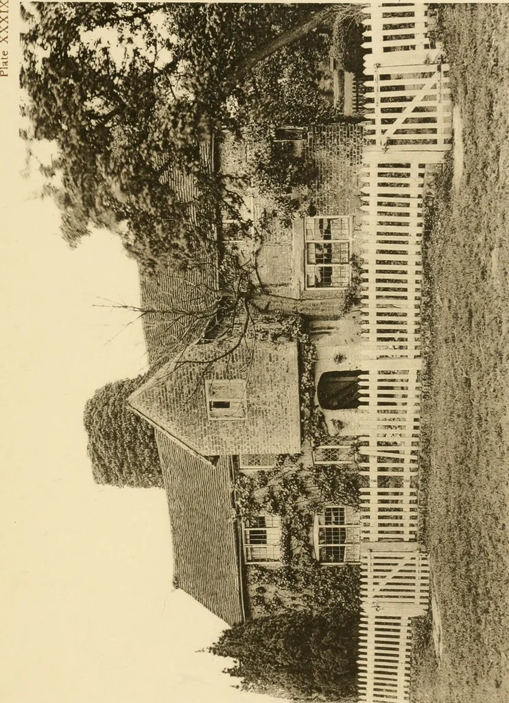 An illustration from Old cottages & farm-houses in Surrey / illustrated on one hundred collotype plates from photographs specially taken by W. Galsworthy Davie, with an introduction and numerous sketches by W. Curtis Green, 1908, leaf 166