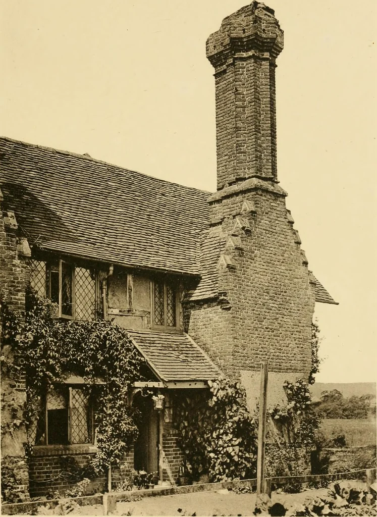 An illustration from Old cottages & farm-houses in Surrey / illustrated on one hundred collotype plates from photographs specially taken by W. Galsworthy Davie, with an introduction and numerous sketches by W. Curtis Green, 1908, leaf 172