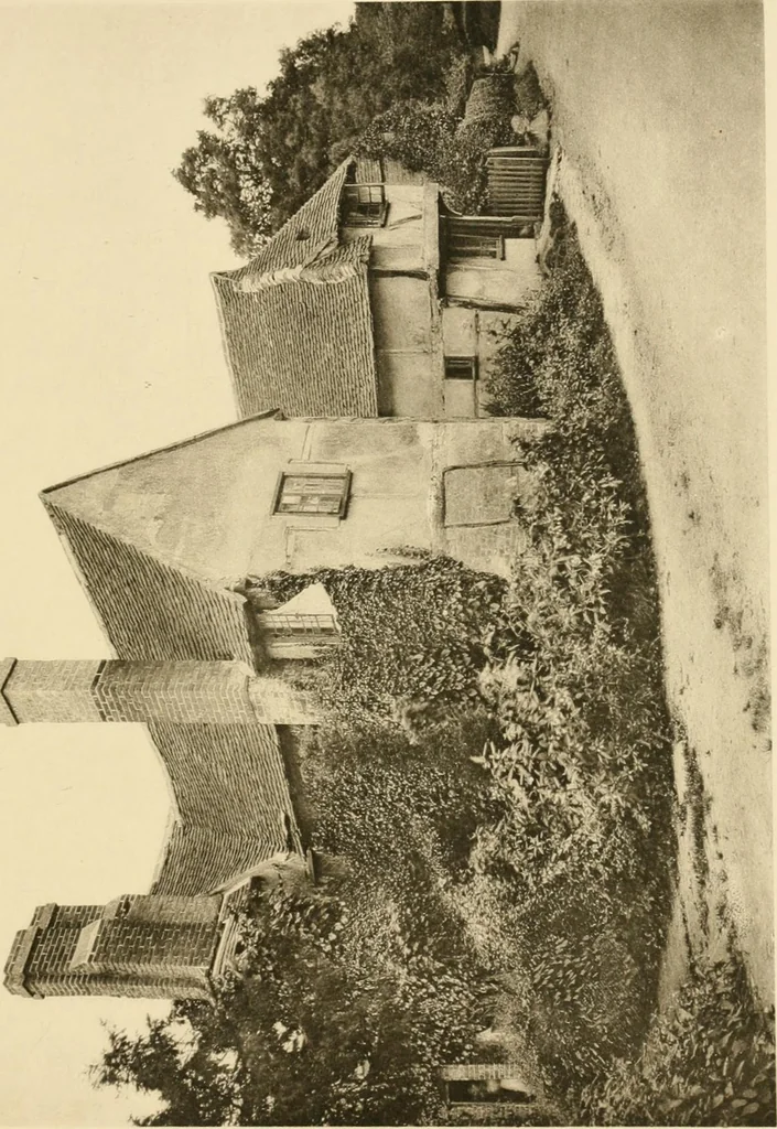 An illustration from Old cottages & farm-houses in Surrey / illustrated on one hundred collotype plates from photographs specially taken by W. Galsworthy Davie, with an introduction and numerous sketches by W. Curtis Green, 1908, leaf 174