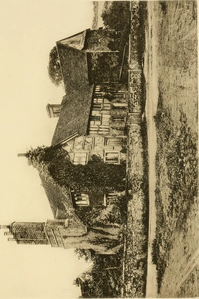 An illustration from Old cottages & farm-houses in Surrey / illustrated on one hundred collotype plates from photographs specially taken by W. Galsworthy Davie, with an introduction and numerous sketches by W. Curtis Green, 1908, leaf 176