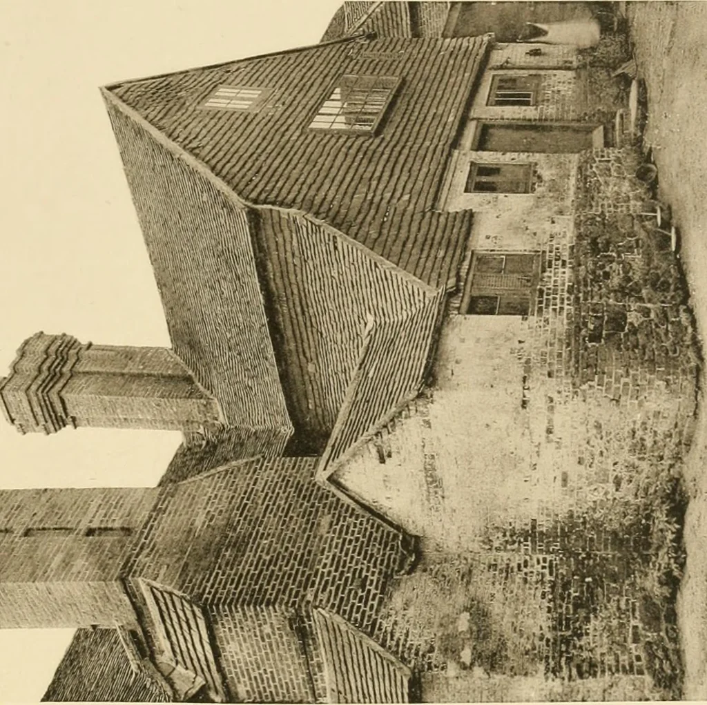 An illustration from Old cottages & farm-houses in Surrey / illustrated on one hundred collotype plates from photographs specially taken by W. Galsworthy Davie, with an introduction and numerous sketches by W. Curtis Green, 1908, leaf 180