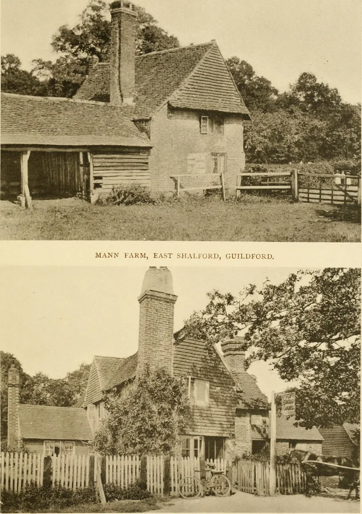 An illustration from Old cottages & farm-houses in Surrey / illustrated on one hundred collotype plates from photographs specially taken by W. Galsworthy Davie, with an introduction and numerous sketches by W. Curtis Green, 1908, leaf 208