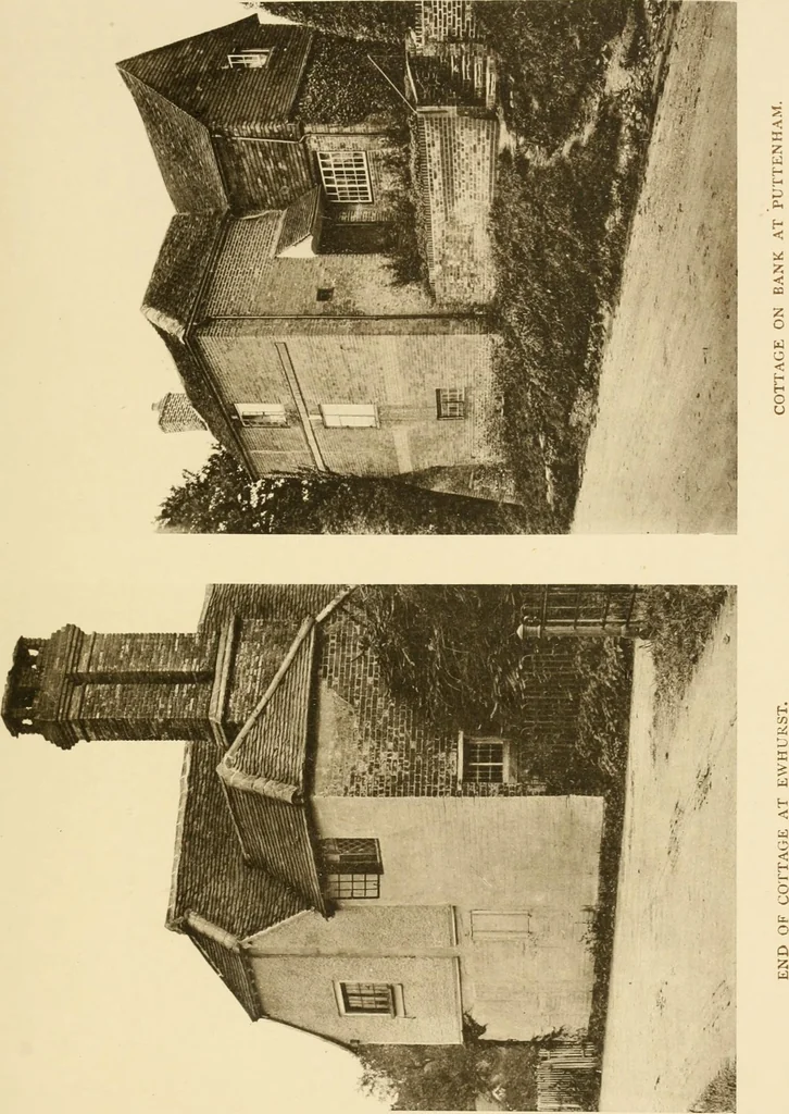 An illustration from Old cottages & farm-houses in Surrey / illustrated on one hundred collotype plates from photographs specially taken by W. Galsworthy Davie, with an introduction and numerous sketches by W. Curtis Green, 1908, leaf 214