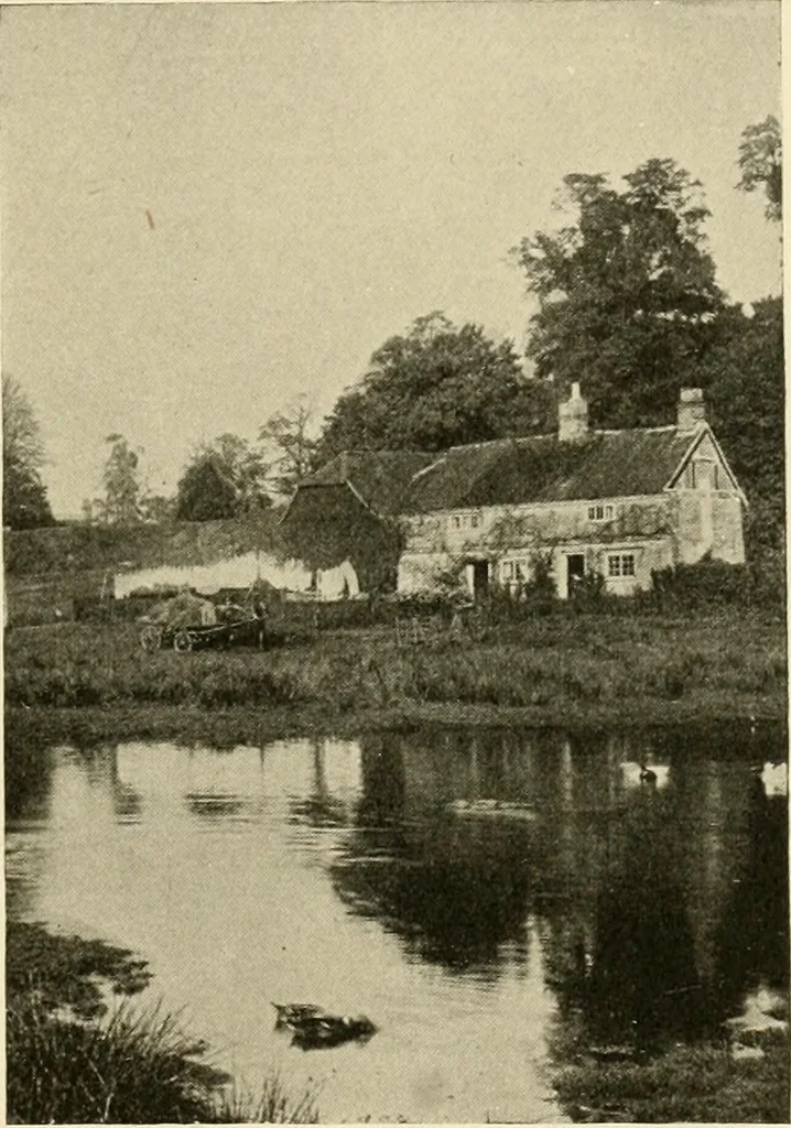 An illustration from Old cottages & farm-houses in Surrey / illustrated on one hundred collotype plates from photographs specially taken by W. Galsworthy Davie, with an introduction and numerous sketches by W. Curtis Green, 1908, leaf 22