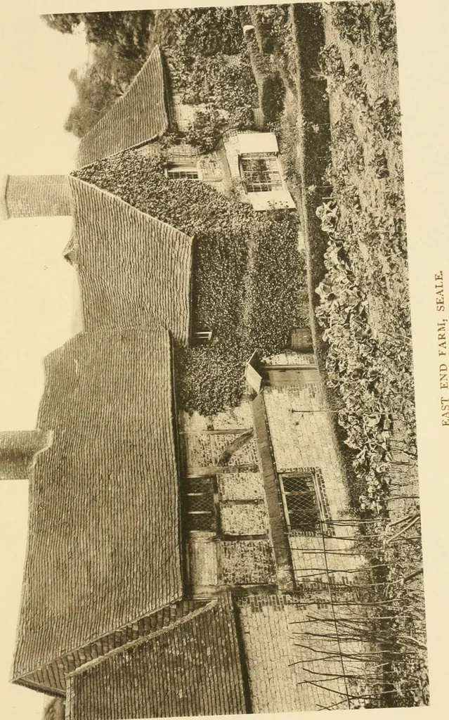 An illustration from Old cottages & farm-houses in Surrey / illustrated on one hundred collotype plates from photographs specially taken by W. Galsworthy Davie, with an introduction and numerous sketches by W. Curtis Green, 1908, leaf 222