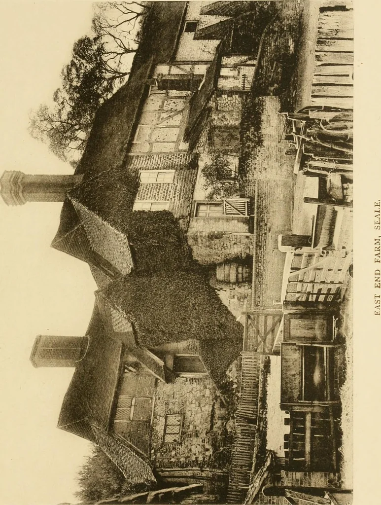 An illustration from Old cottages & farm-houses in Surrey / illustrated on one hundred collotype plates from photographs specially taken by W. Galsworthy Davie, with an introduction and numerous sketches by W. Curtis Green, 1908, leaf 224