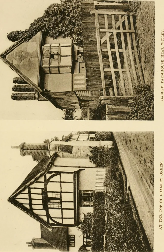 An illustration from Old cottages & farm-houses in Surrey / illustrated on one hundred collotype plates from photographs specially taken by W. Galsworthy Davie, with an introduction and numerous sketches by W. Curtis Green, 1908, leaf 238