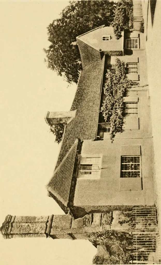 An illustration from Old cottages & farm-houses in Surrey / illustrated on one hundred collotype plates from photographs specially taken by W. Galsworthy Davie, with an introduction and numerous sketches by W. Curtis Green, 1908, leaf 240