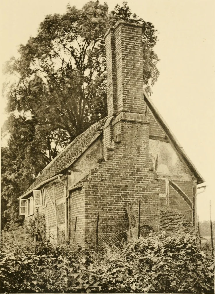 An illustration from Old cottages & farm-houses in Surrey / illustrated on one hundred collotype plates from photographs specially taken by W. Galsworthy Davie, with an introduction and numerous sketches by W. Curtis Green, 1908, leaf 246