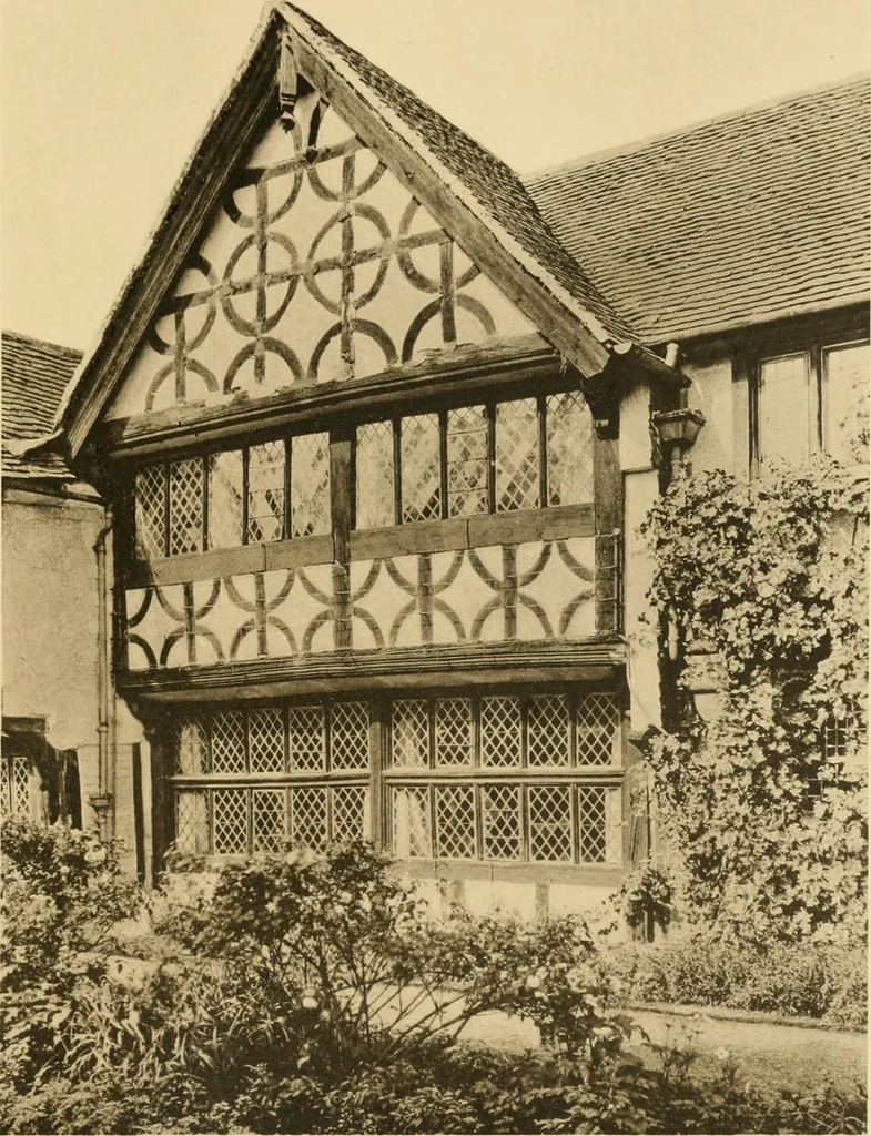An illustration from Old cottages & farm-houses in Surrey / illustrated on one hundred collotype plates from photographs specially taken by W. Galsworthy Davie, with an introduction and numerous sketches by W. Curtis Green, 1908, leaf 258