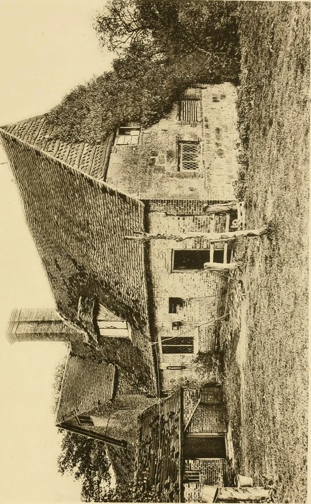 An illustration from Old cottages & farm-houses in Surrey / illustrated on one hundred collotype plates from photographs specially taken by W. Galsworthy Davie, with an introduction and numerous sketches by W. Curtis Green, 1908, leaf 272