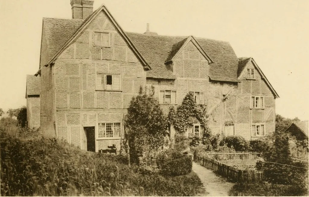 An illustration from Old cottages & farm-houses in Surrey / illustrated on one hundred collotype plates from photographs specially taken by W. Galsworthy Davie, with an introduction and numerous sketches by W. Curtis Green, 1908, leaf 282