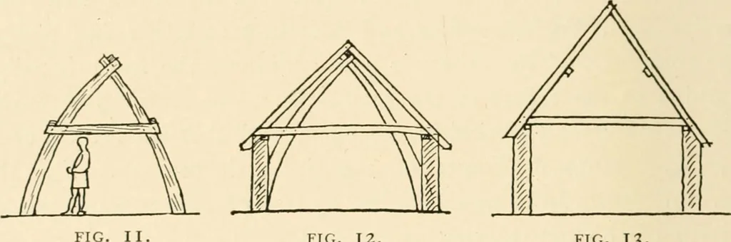 An illustration from Old cottages & farm-houses in Surrey / illustrated on one hundred collotype plates from photographs specially taken by W. Galsworthy Davie, with an introduction and numerous sketches by W. Curtis Green, 1908, leaf 31