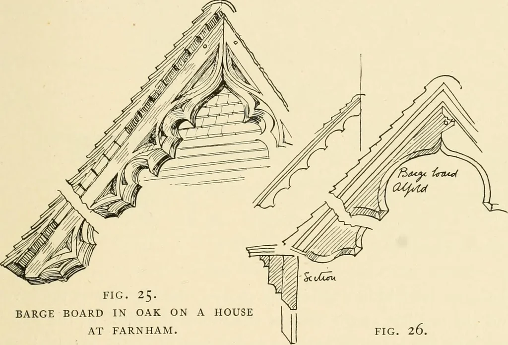 An illustration from Old cottages & farm-houses in Surrey / illustrated on one hundred collotype plates from photographs specially taken by W. Galsworthy Davie, with an introduction and numerous sketches by W. Curtis Green, 1908, leaf 40
