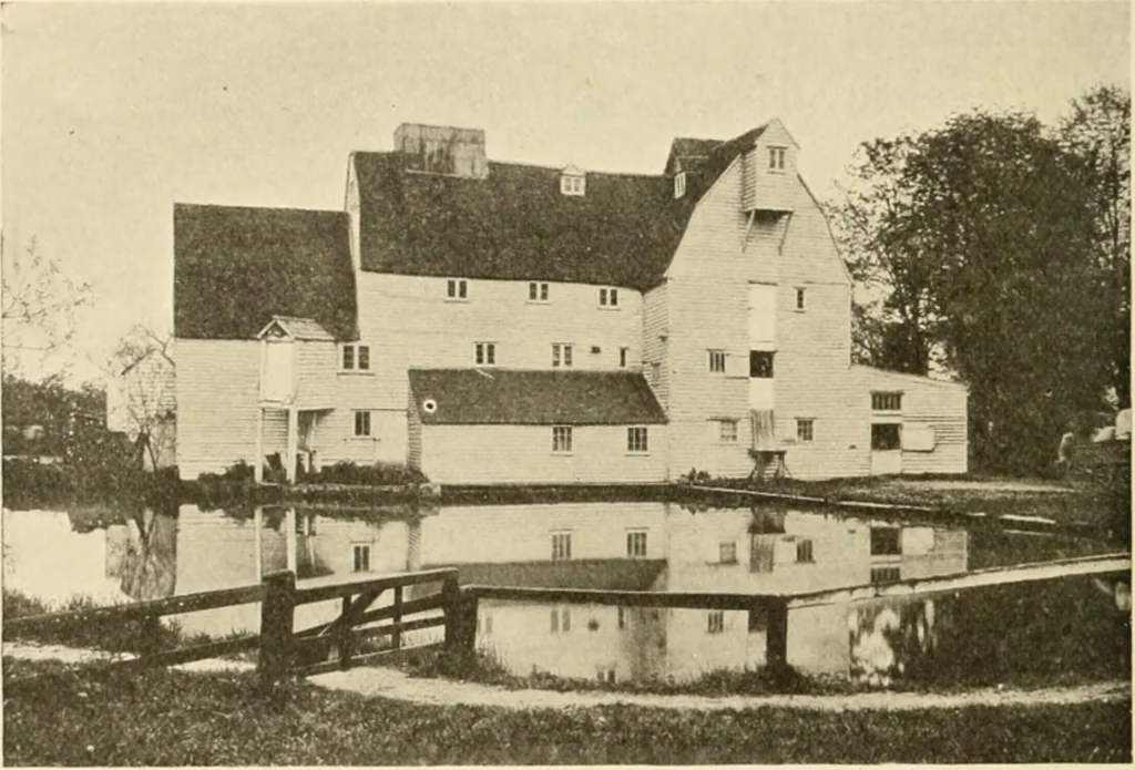An illustration from Old cottages & farm-houses in Surrey / illustrated on one hundred collotype plates from photographs specially taken by W. Galsworthy Davie, with an introduction and numerous sketches by W. Curtis Green, 1908, leaf 45