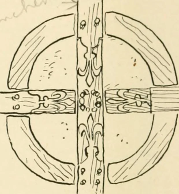 An illustration from Old cottages & farm-houses in Surrey / illustrated on one hundred collotype plates from photographs specially taken by W. Galsworthy Davie, with an introduction and numerous sketches by W. Curtis Green, 1908, leaf 47