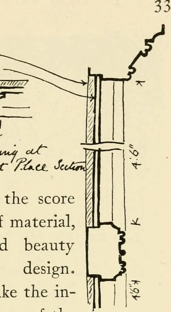 An illustration from Old cottages & farm-houses in Surrey / illustrated on one hundred collotype plates from photographs specially taken by W. Galsworthy Davie, with an introduction and numerous sketches by W. Curtis Green, 1908, leaf 48