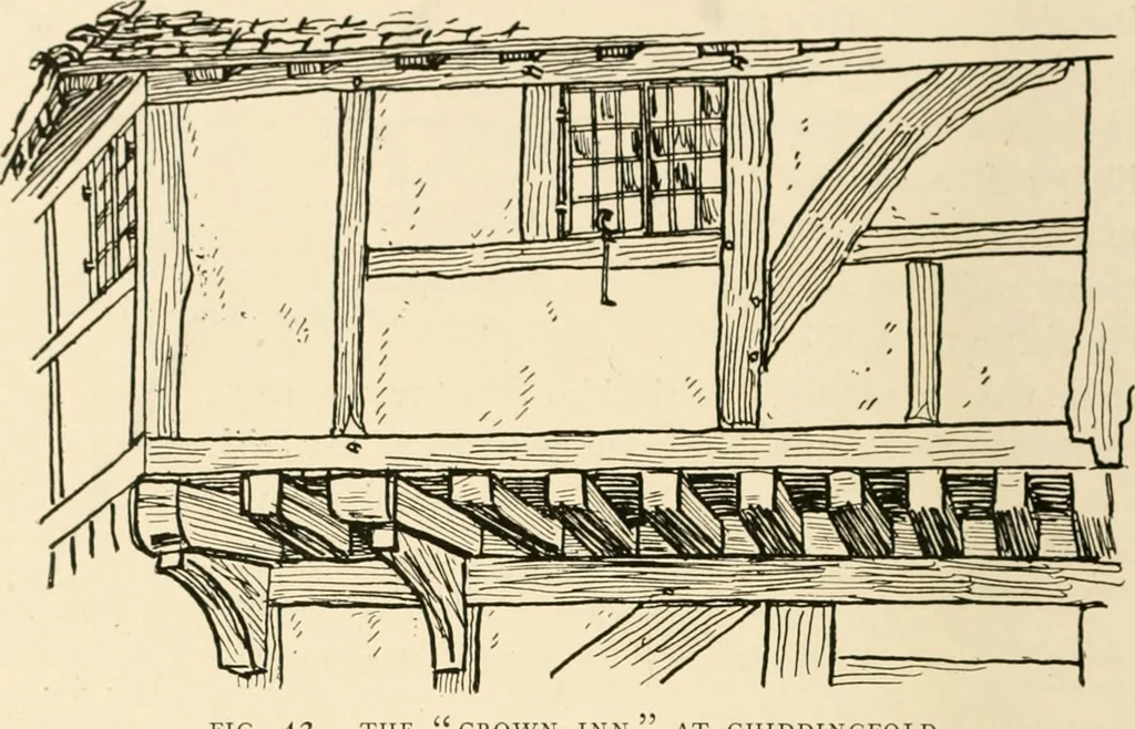 An illustration from Old cottages & farm-houses in Surrey / illustrated on one hundred collotype plates from photographs specially taken by W. Galsworthy Davie, with an introduction and numerous sketches by W. Curtis Green, 1908, leaf 49