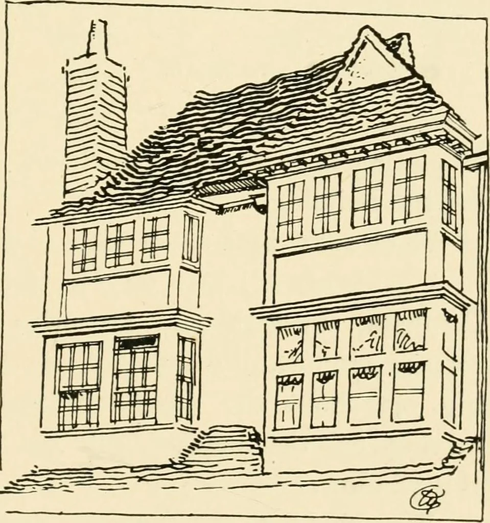 An illustration from Old cottages & farm-houses in Surrey / illustrated on one hundred collotype plates from photographs specially taken by W. Galsworthy Davie, with an introduction and numerous sketches by W. Curtis Green, 1908, leaf 52