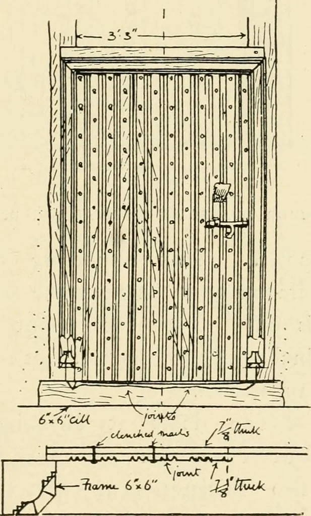 An illustration from Old cottages & farm-houses in Surrey / illustrated on one hundred collotype plates from photographs specially taken by W. Galsworthy Davie, with an introduction and numerous sketches by W. Curtis Green, 1908, leaf 56