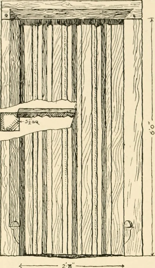 An illustration from Old cottages & farm-houses in Surrey / illustrated on one hundred collotype plates from photographs specially taken by W. Galsworthy Davie, with an introduction and numerous sketches by W. Curtis Green, 1908, leaf 57