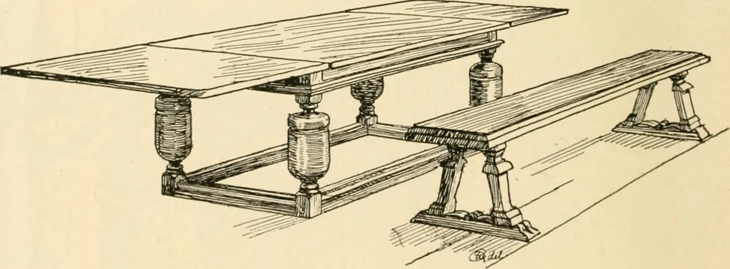 An illustration from Old cottages & farm-houses in Surrey / illustrated on one hundred collotype plates from photographs specially taken by W. Galsworthy Davie, with an introduction and numerous sketches by W. Curtis Green, 1908, leaf 59