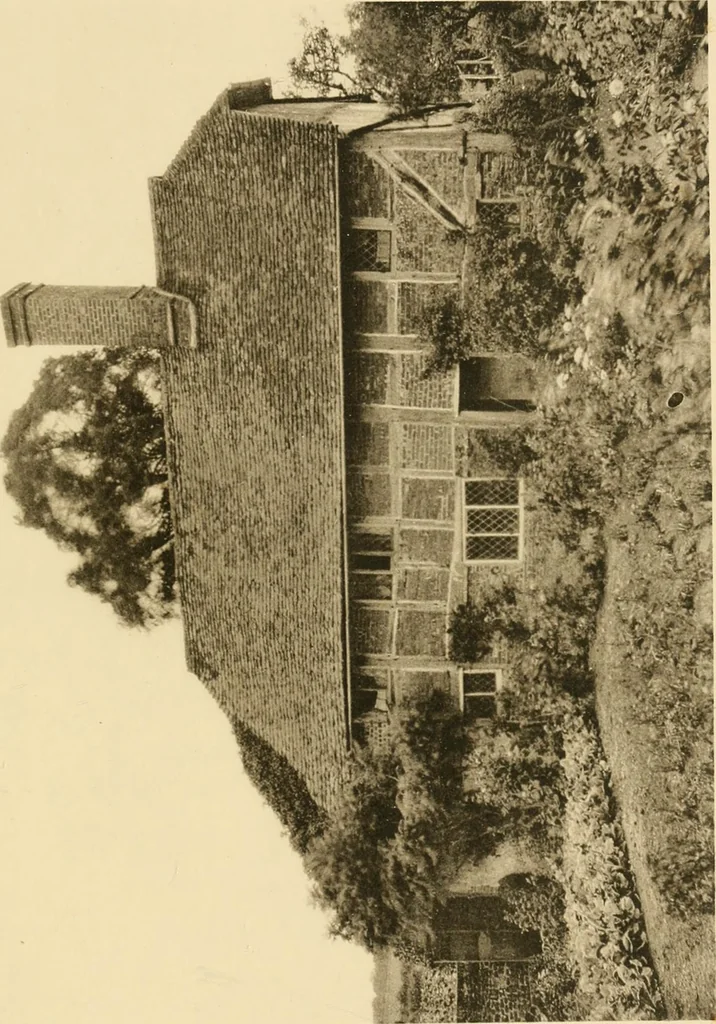 An illustration from Old cottages & farm-houses in Surrey / illustrated on one hundred collotype plates from photographs specially taken by W. Galsworthy Davie, with an introduction and numerous sketches by W. Curtis Green, 1908, leaf 60