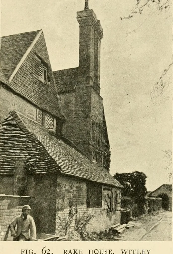 An illustration from Old cottages & farm-houses in Surrey / illustrated on one hundred collotype plates from photographs specially taken by W. Galsworthy Davie, with an introduction and numerous sketches by W. Curtis Green, 1908, leaf 66