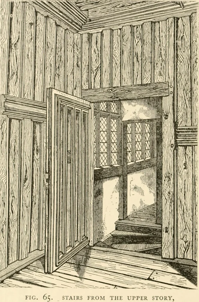 An illustration from Old cottages & farm-houses in Surrey / illustrated on one hundred collotype plates from photographs specially taken by W. Galsworthy Davie, with an introduction and numerous sketches by W. Curtis Green, 1908, leaf 69