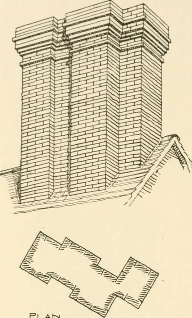 An illustration from Old cottages & farm-houses in Surrey / illustrated on one hundred collotype plates from photographs specially taken by W. Galsworthy Davie, with an introduction and numerous sketches by W. Curtis Green, 1908, leaf 73