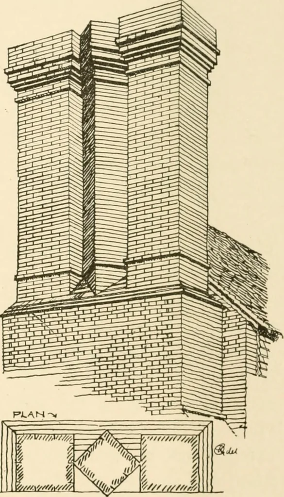 An illustration from Old cottages & farm-houses in Surrey / illustrated on one hundred collotype plates from photographs specially taken by W. Galsworthy Davie, with an introduction and numerous sketches by W. Curtis Green, 1908, leaf 73