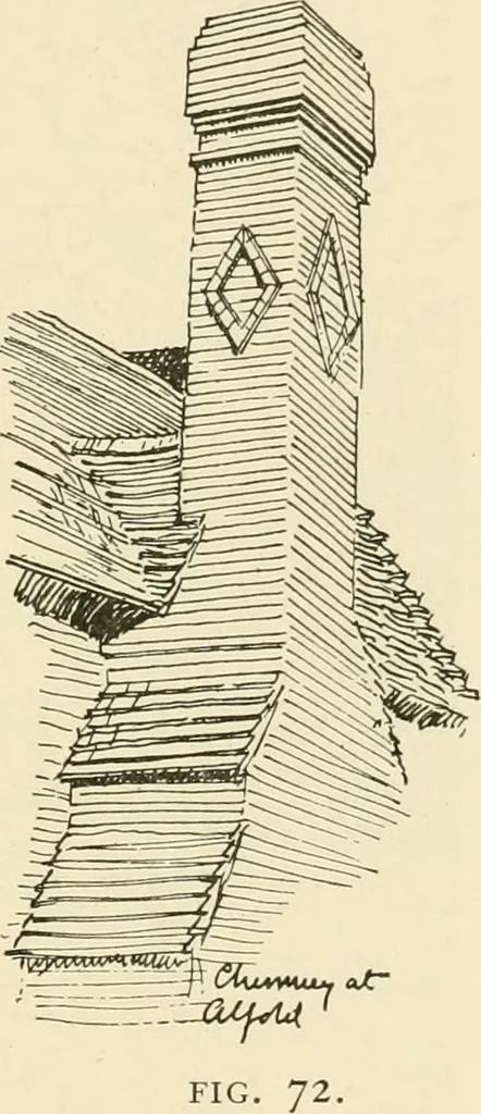 An illustration from Old cottages & farm-houses in Surrey / illustrated on one hundred collotype plates from photographs specially taken by W. Galsworthy Davie, with an introduction and numerous sketches by W. Curtis Green, 1908, leaf 74