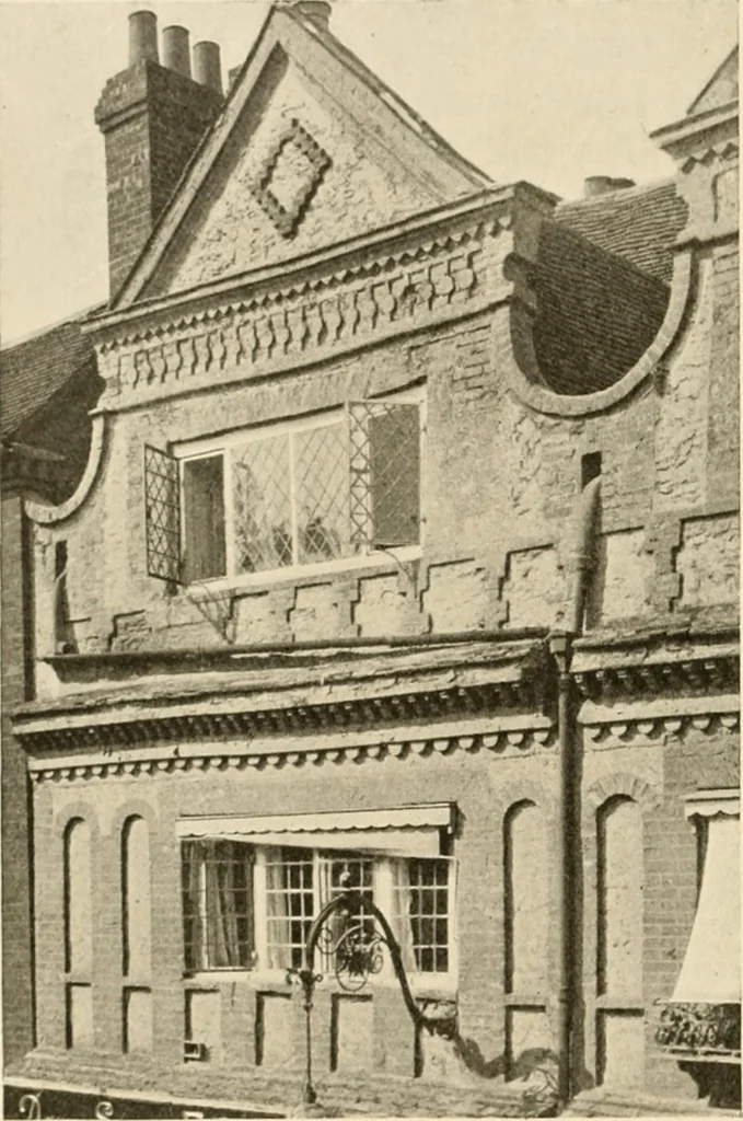 An illustration from Old cottages & farm-houses in Surrey / illustrated on one hundred collotype plates from photographs specially taken by W. Galsworthy Davie, with an introduction and numerous sketches by W. Curtis Green, 1908, leaf 75