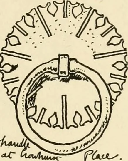 An illustration from Old cottages & farm-houses in Surrey / illustrated on one hundred collotype plates from photographs specially taken by W. Galsworthy Davie, with an introduction and numerous sketches by W. Curtis Green, 1908, leaf 80