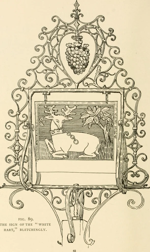An illustration from Old cottages & farm-houses in Surrey / illustrated on one hundred collotype plates from photographs specially taken by W. Galsworthy Davie, with an introduction and numerous sketches by W. Curtis Green, 1908, leaf 81