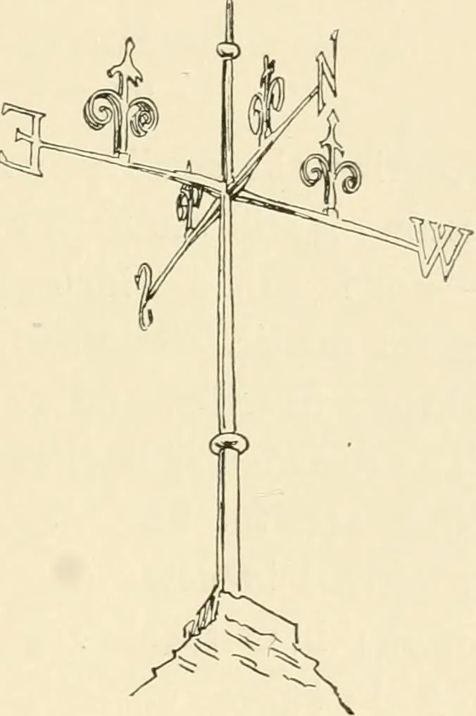 An illustration from Old cottages & farm-houses in Surrey / illustrated on one hundred collotype plates from photographs specially taken by W. Galsworthy Davie, with an introduction and numerous sketches by W. Curtis Green, 1908, leaf 84