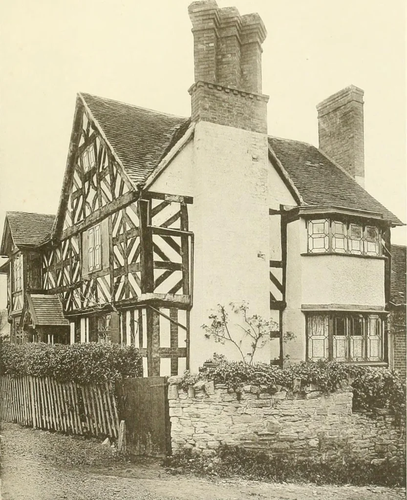 An illustration from Old cottages, farm houses, and other half-timber buildings in Shropshire, Herefordshire, and Cheshire, 1904, leaf 110